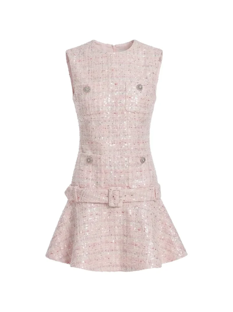 Rochie mini Self-Portrait Bow roz