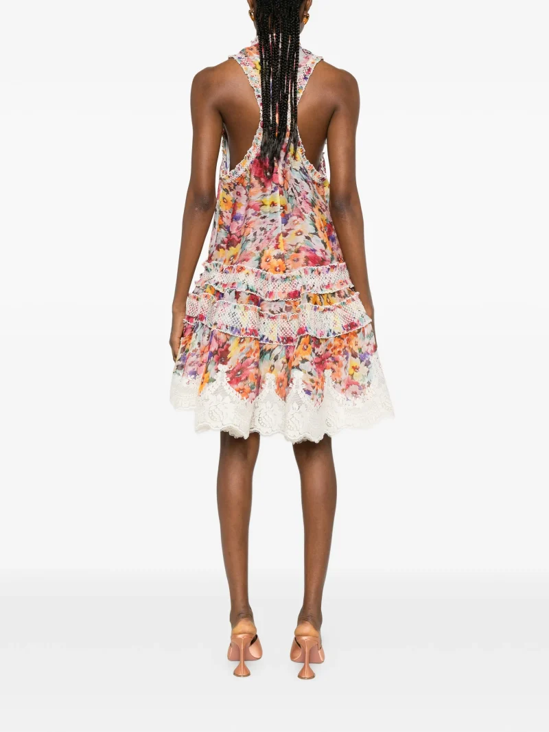 Alternative view of Rochie mini Zimmermann Floral multicolor