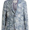 Sacou ETRO Jacquard Floral albastru