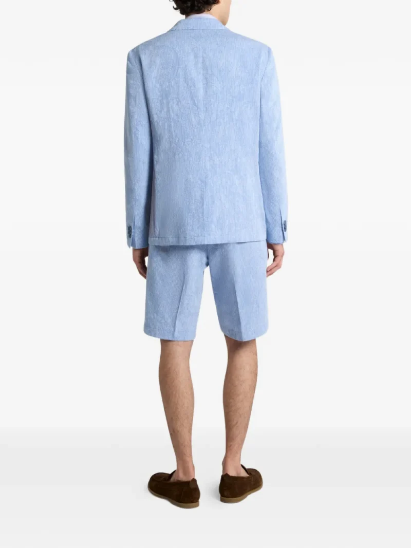 Alternative view of Sacou ETRO Striped single-breasted albastru