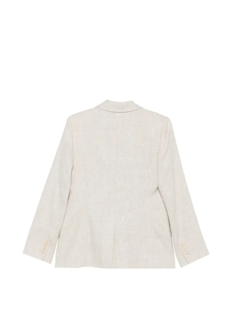 Alternative view of Sacou Lorena Antoniazzi Sequin Single-Breasted bej