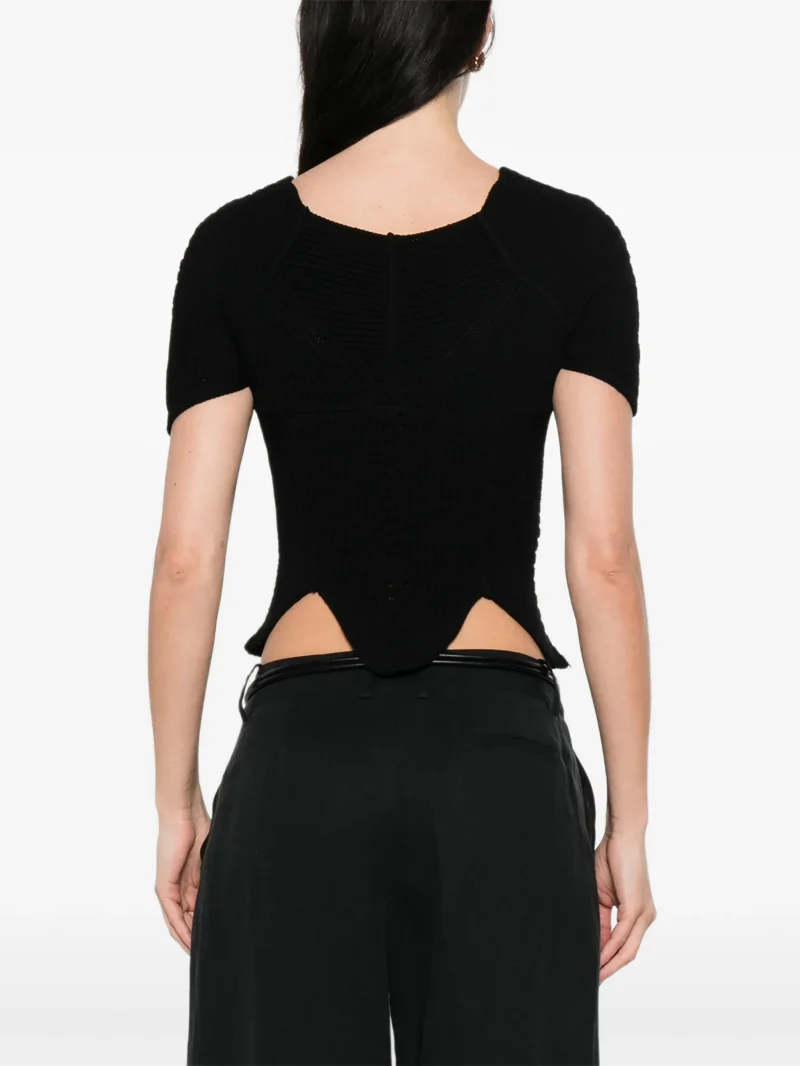 Alternative view of Top Cult Gaia Eliza Puff-Sleeve negru
