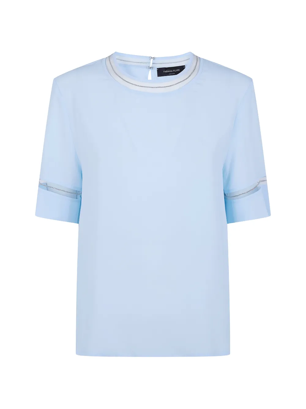Top Fabiana Filippi Chain Trim albastru
