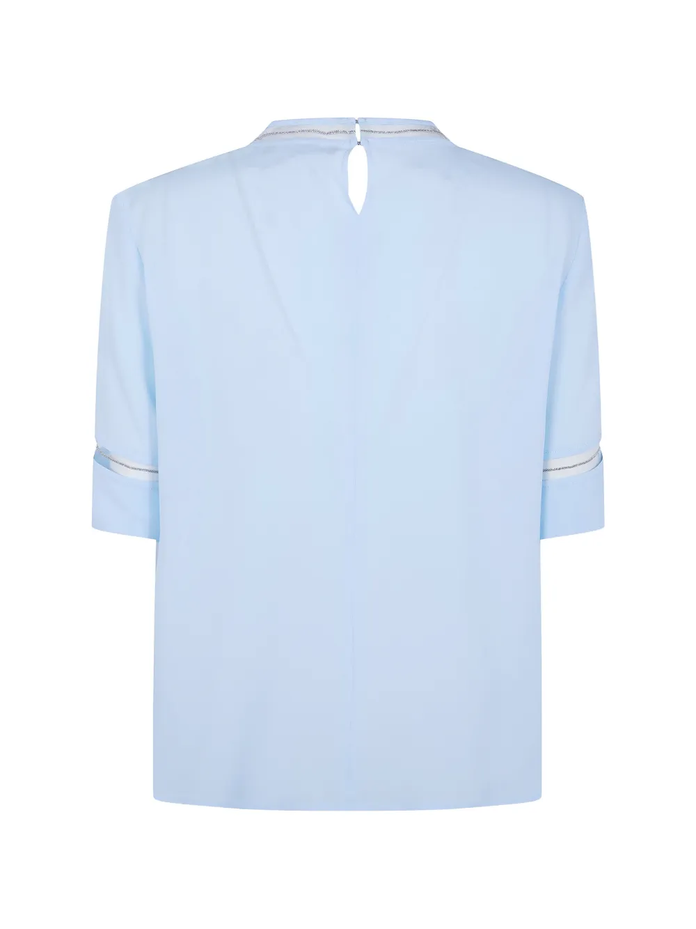 Top Fabiana Filippi Chain Trim albastru - imagine 2