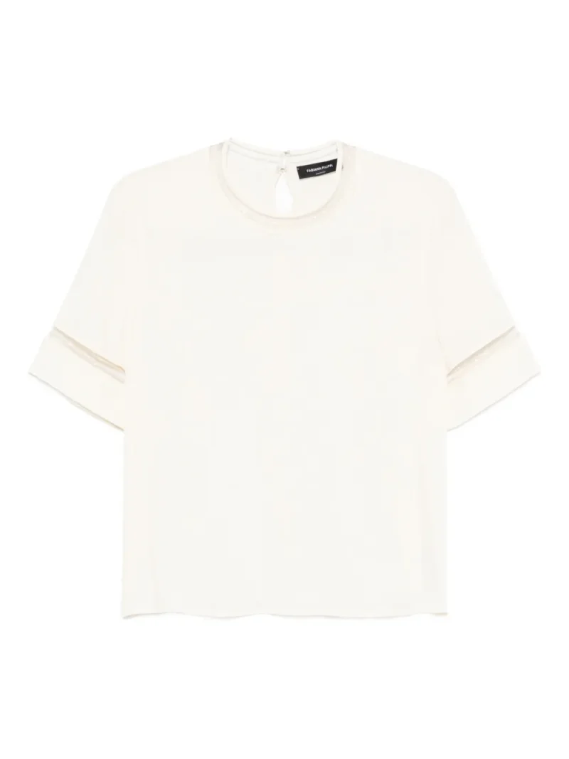 Top Fabiana Filippi Sleeve-Detail ecru