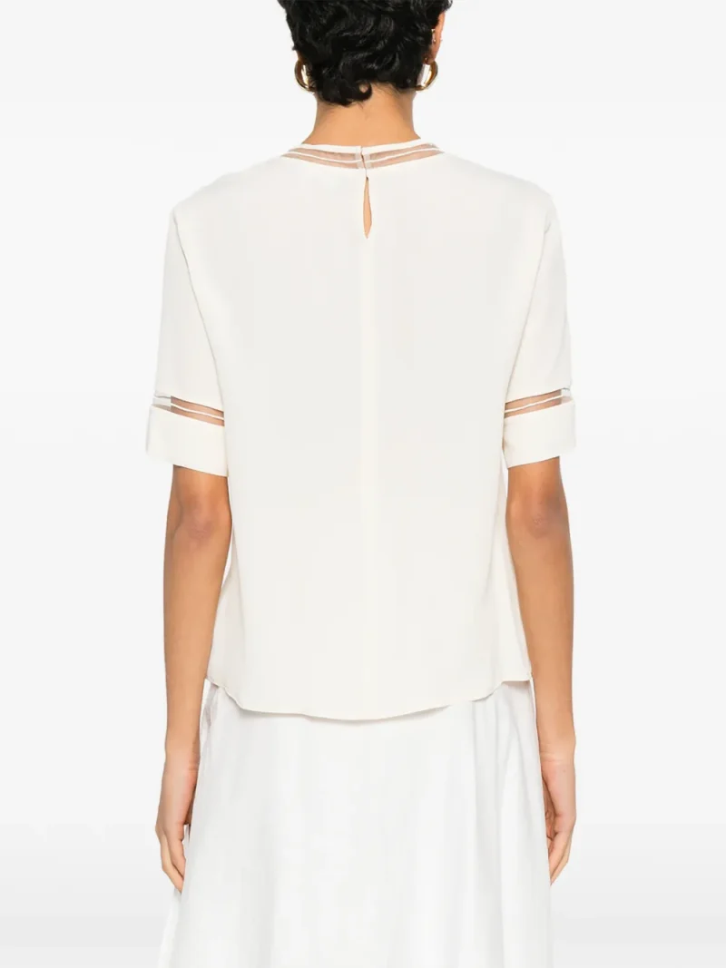 Alternative view of Top Fabiana Filippi Sleeve-Detail ecru