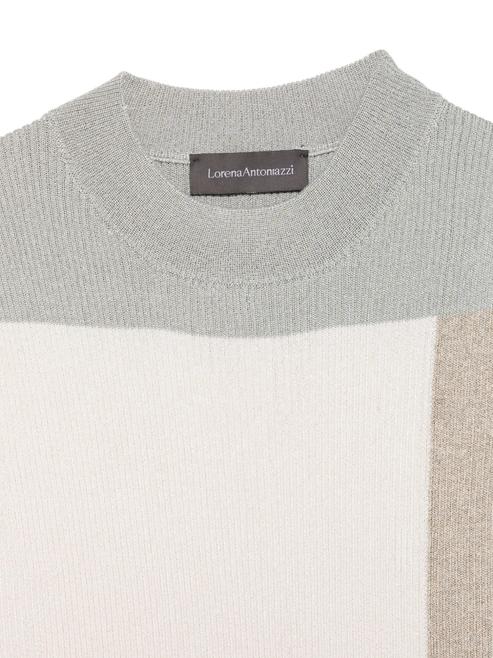 Top Lorena Antoniazzi Colour-Block Tank beige - imagine 3