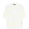 Top Lorena Antoniazzi V-neck ecru