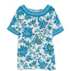 Tricou ETRO Floral-Print albastru