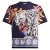 Tricou ETRO Placed-Print bleumarin