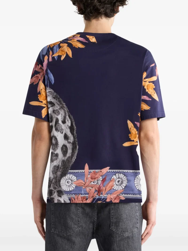 Alternative view of Tricou ETRO Placed-Print bleumarin