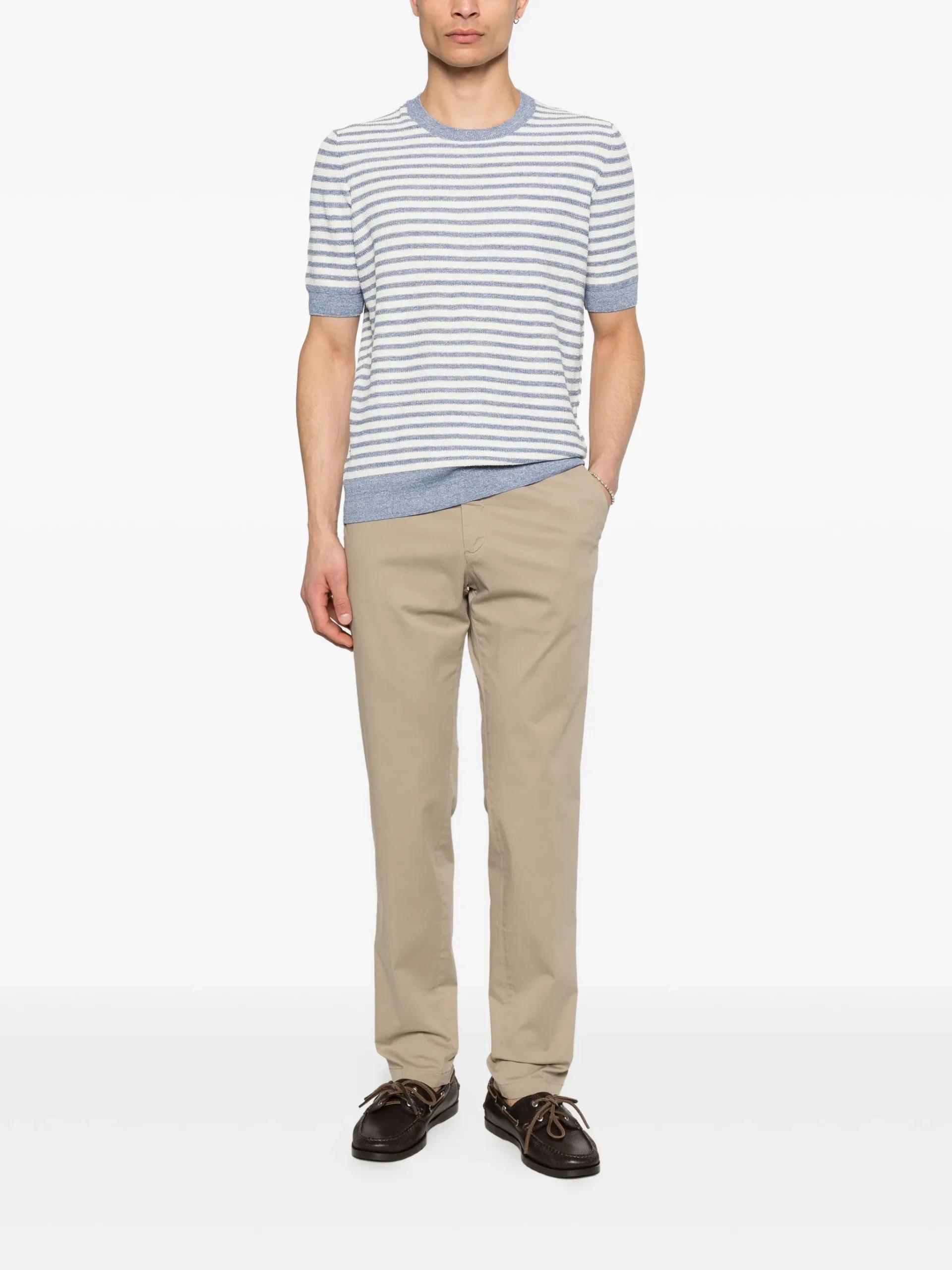 Tricou Gran Sasso Stripped albastru - imagine 4