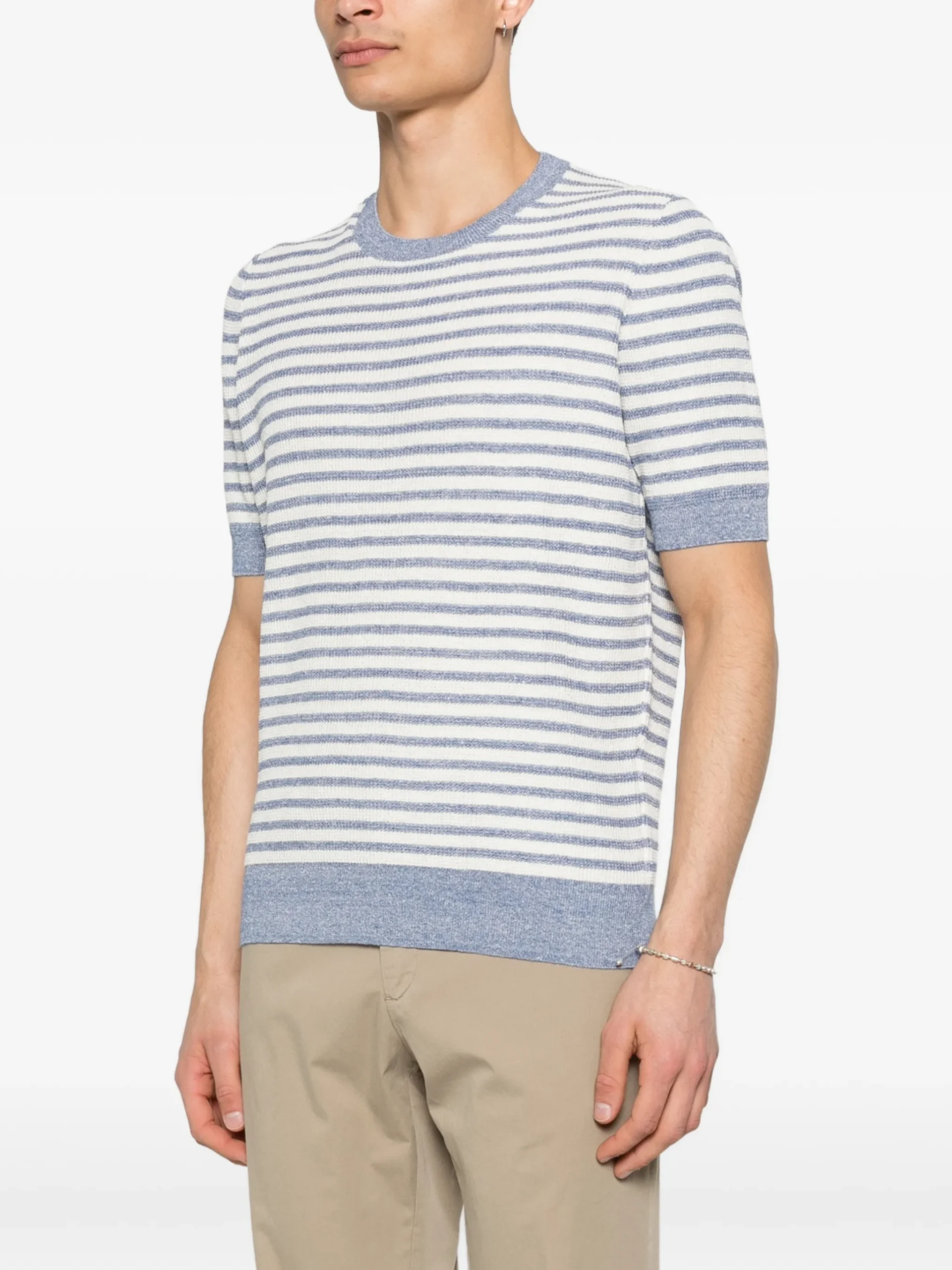Tricou Gran Sasso Stripped albastru - imagine 3