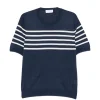 Tricou Gran Sasso Striped bleumarin