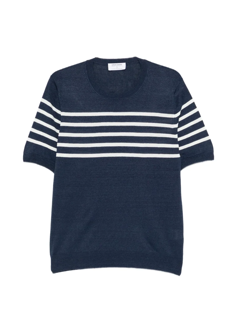 Tricou Gran Sasso Striped bleumarin