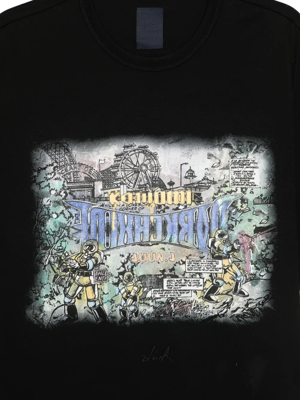 Tricou JUUN.J Graphic negru - imagine 3