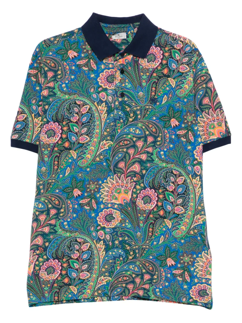 Tricou polo ETRO Paisley-Print multicolor