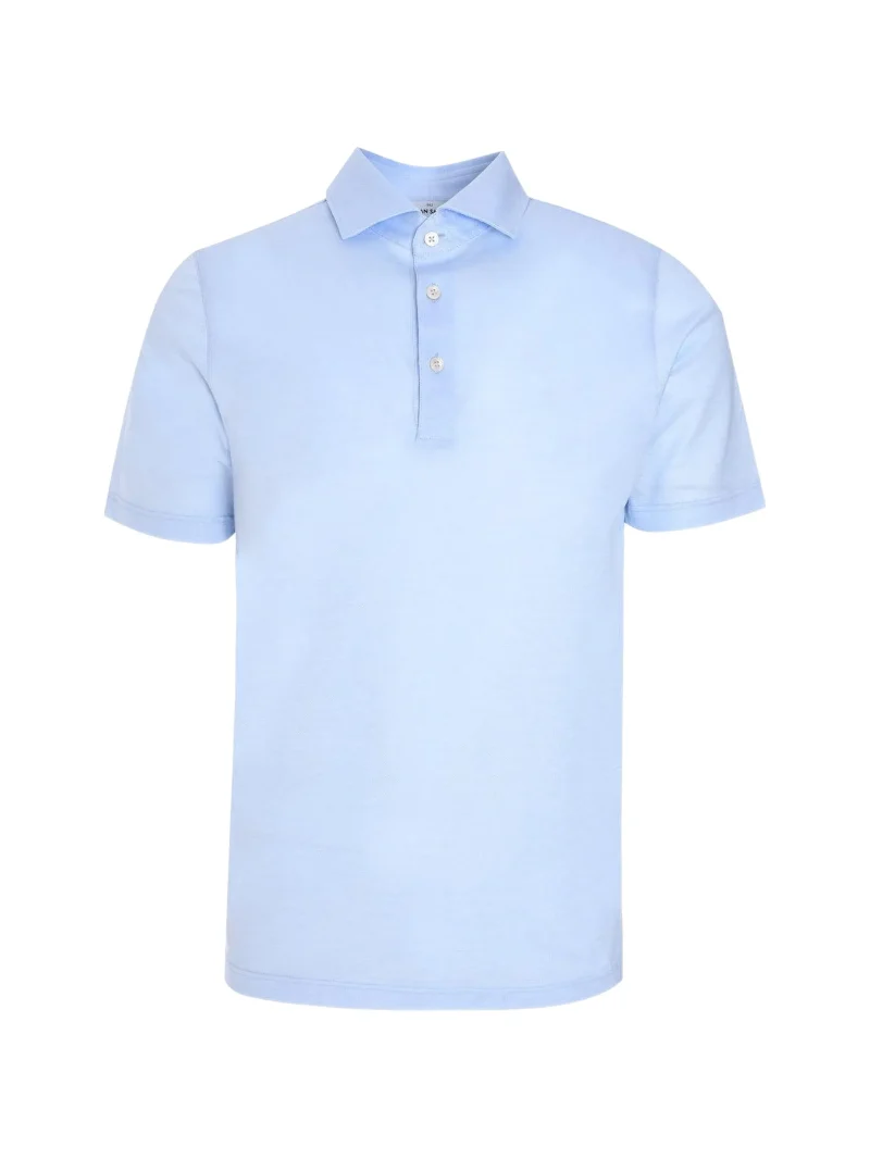 Tricou polo Gran Sasso Buttoned Short-Sleeve albastru