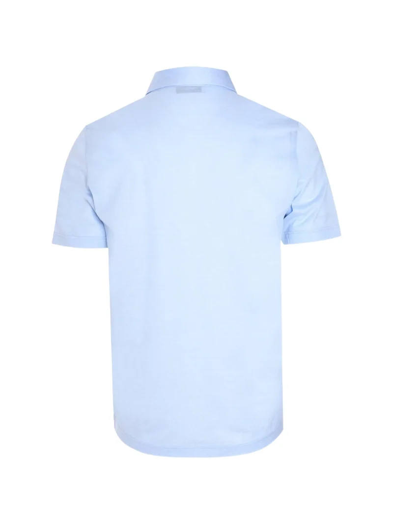 Alternative view of Tricou polo Gran Sasso Buttoned Short-Sleeve albastru