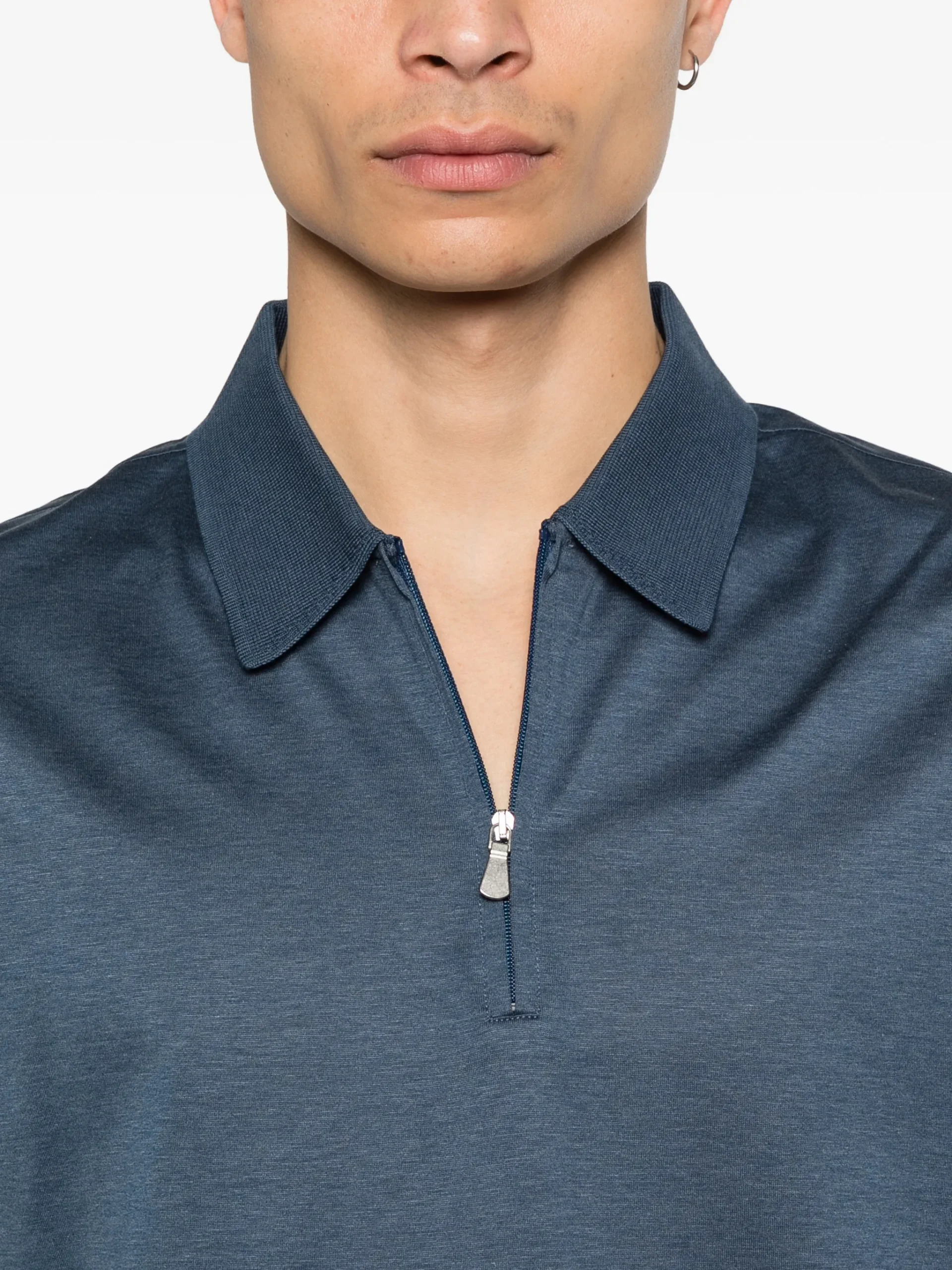 Tricou polo Gran Sasso Cotton albastru - imagine 5