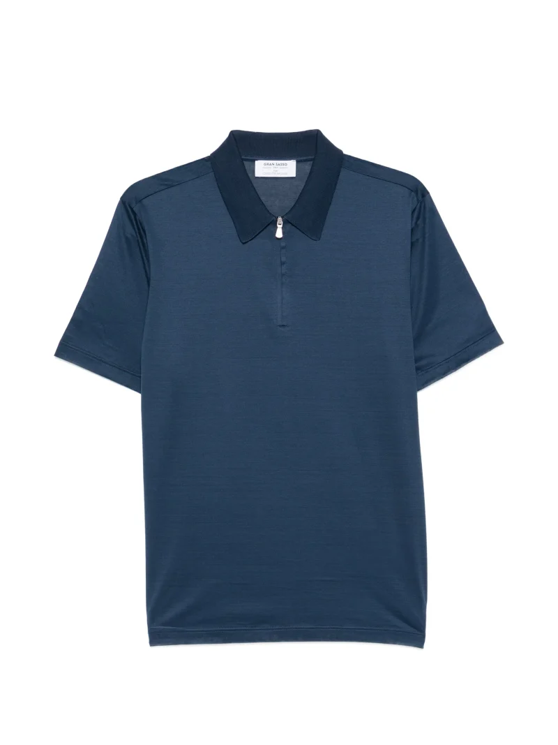 Tricou polo Gran Sasso Cotton bleumarin