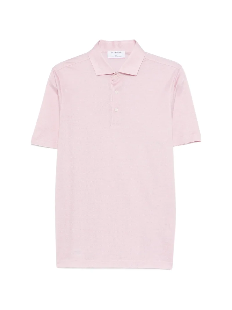 Tricou polo Gran Sasso Half-Button roz