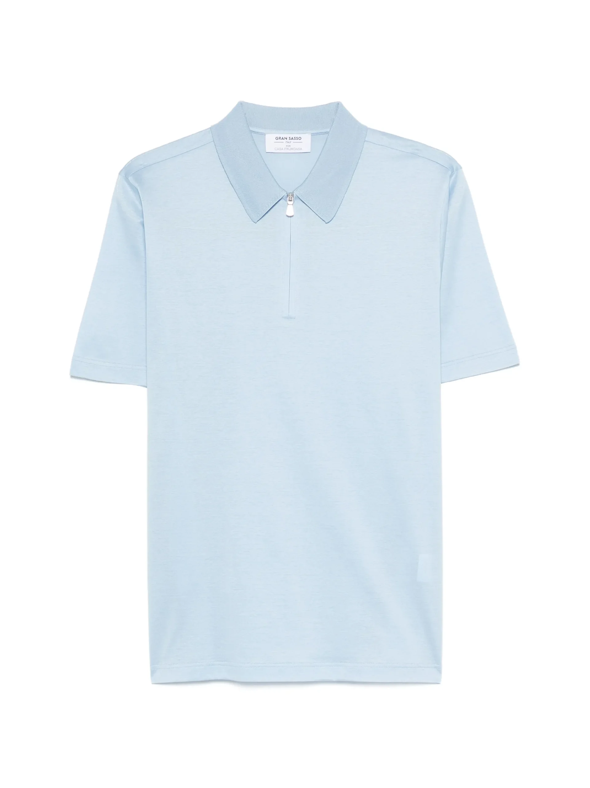 Tricou polo Gran Sasso Half Zip albastru