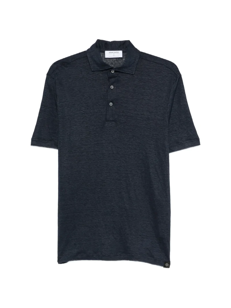 Tricou polo Gran Sasso Logo Patch bleumarin
