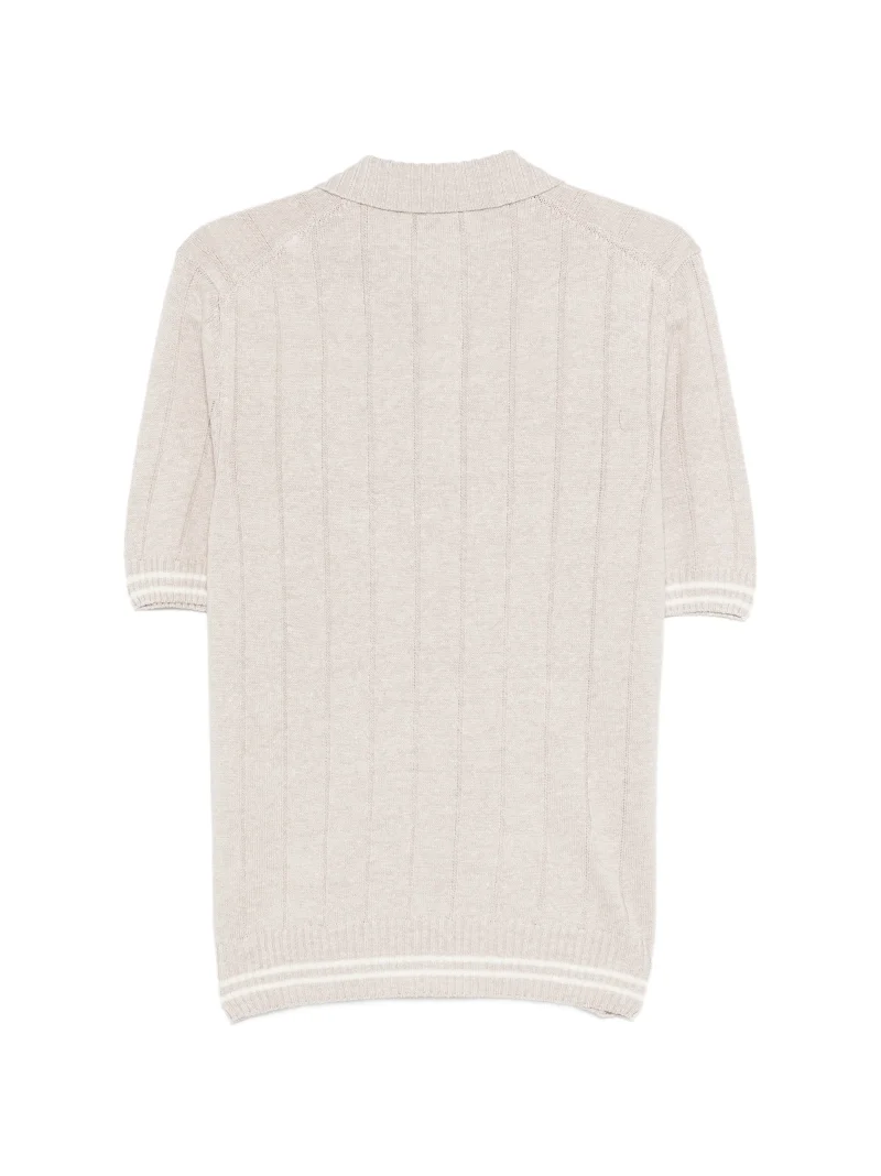 Alternative view of Tricou polo Gran Sasso Striped-Detail bej