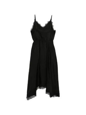 Alternative view of Rochie midi Juun.J Lace-Trim Slip negru