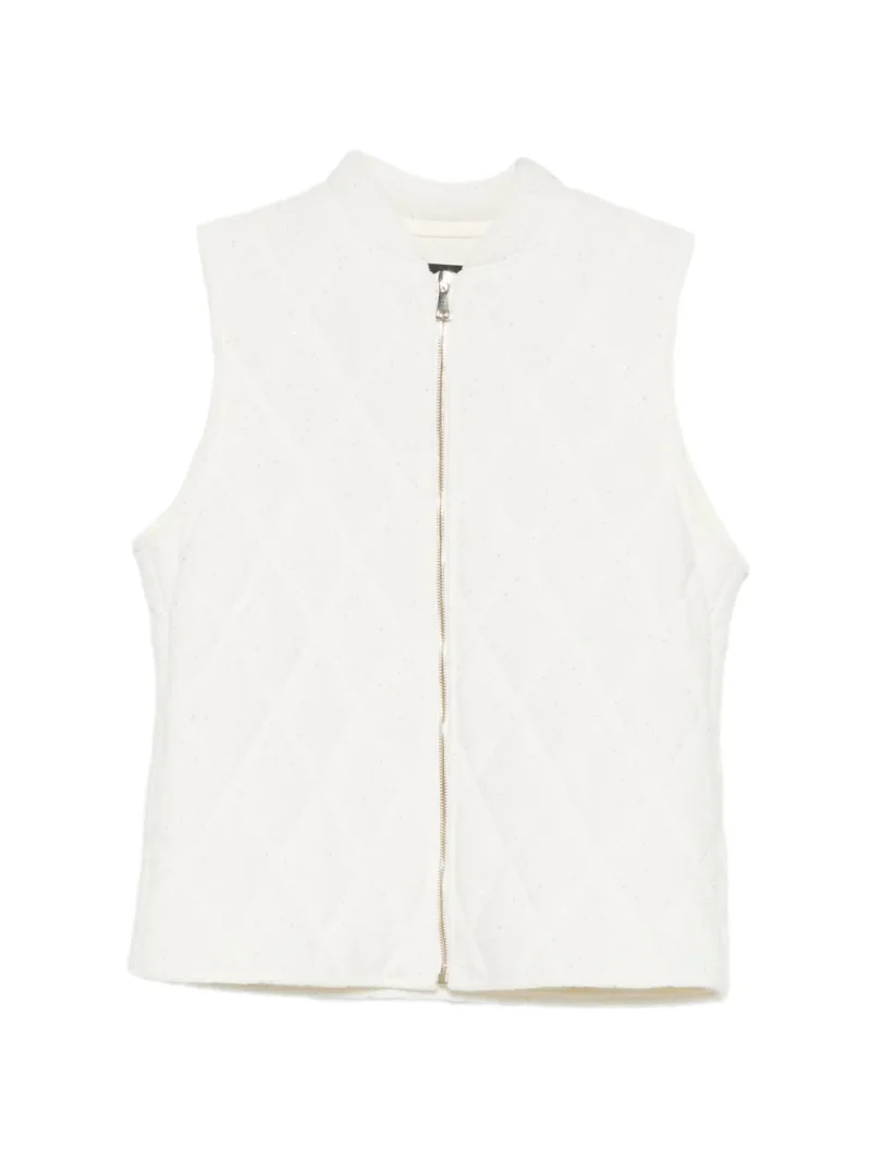 Vesta Fabiana Filippi Quilted Zip alb