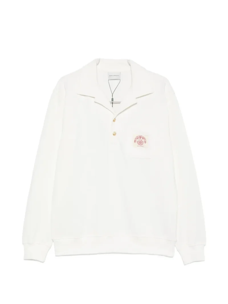 Tricou polo Drole De Monsieur Logo-Patch alb