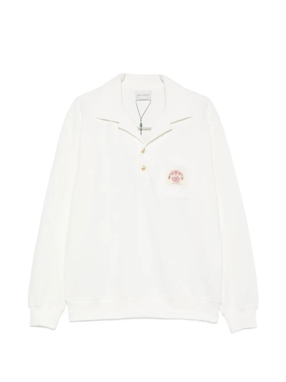 Tricou polo Drole De Monsieur Logo-Patch alb