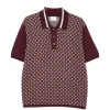 Tricou polo Drole De Monsieur Patterned visiniu