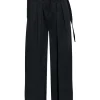 Pantaloni The Attico Buckle Pleated negru