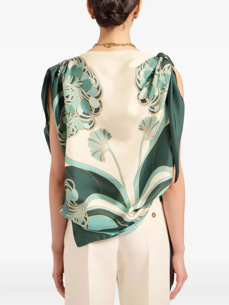 Alternative view of Top La DoubleJ Full-On Foulard Top verde