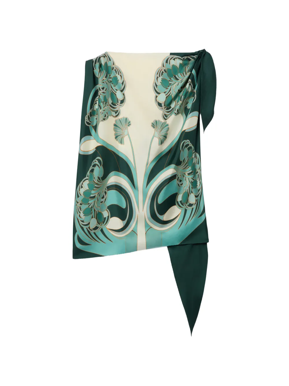 Top La DoubleJ Full-On Foulard Top verde - imagine 5