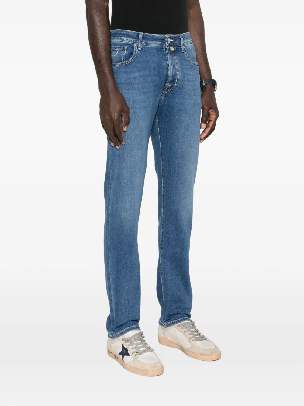 Jeans Jacob Cohen straight-leg albastru - imagine 3