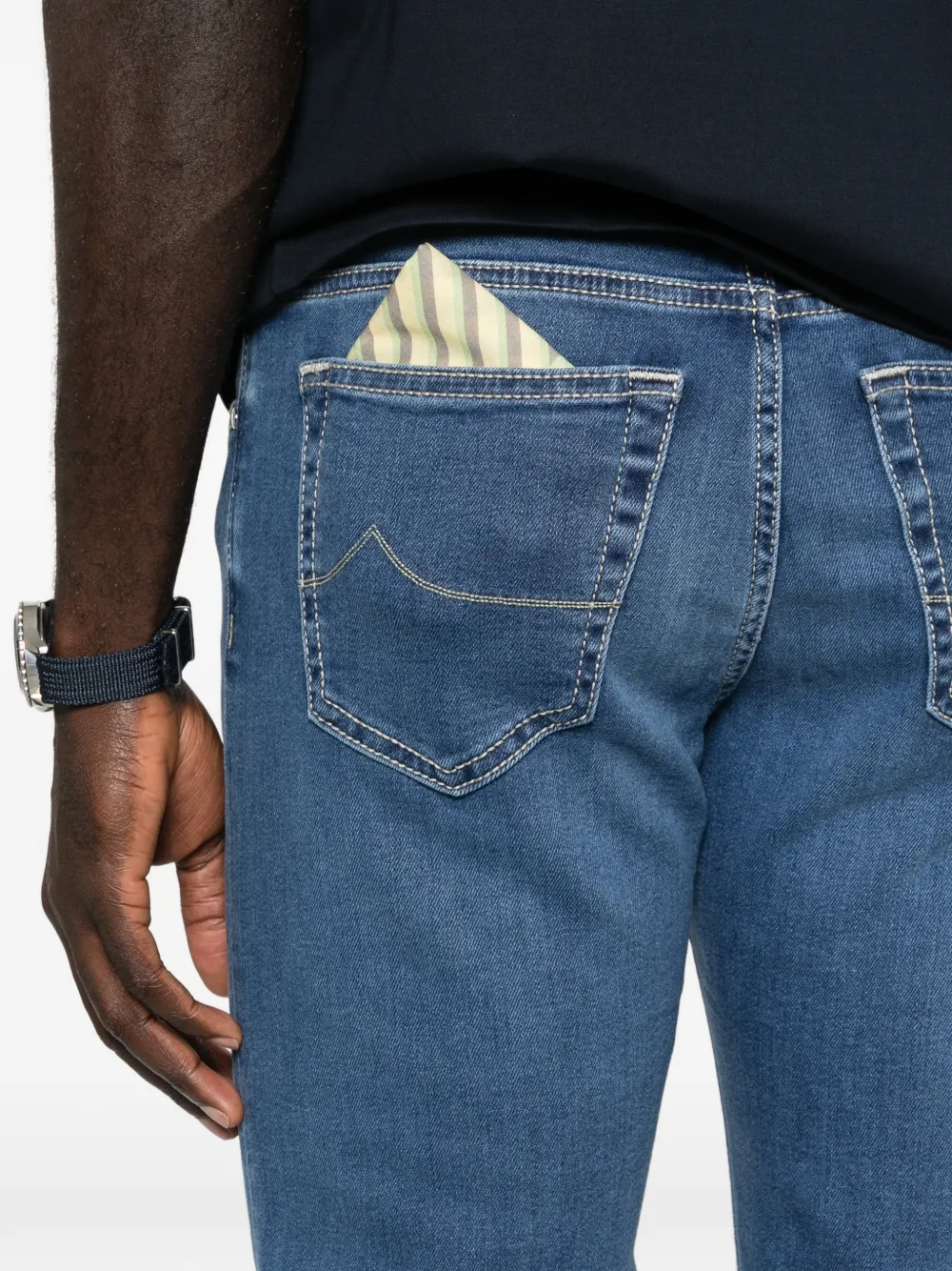 Jeans Jacob Cohen straight-leg albastru - imagine 5