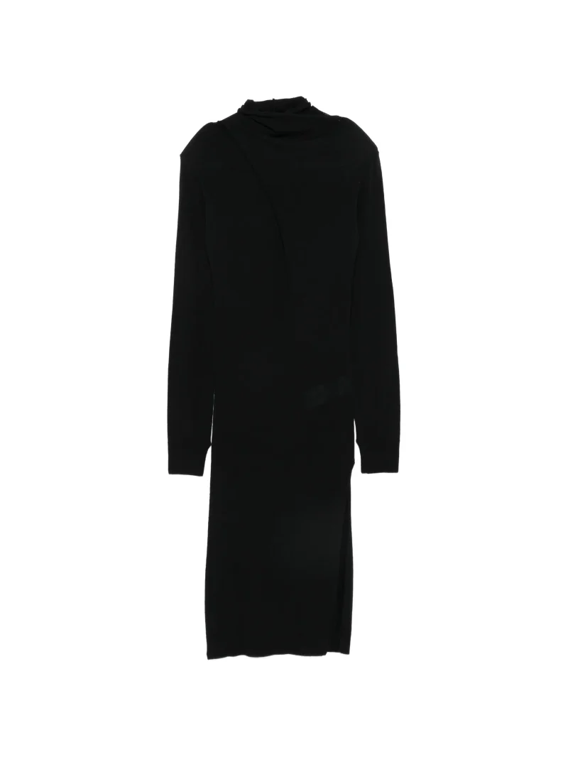Rochie The Attico roll-neck negru
