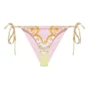 Bikini Versace Printed Tie-Side Bikini roz