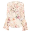 Bluza Camilla Floral-Print Jacquard bej