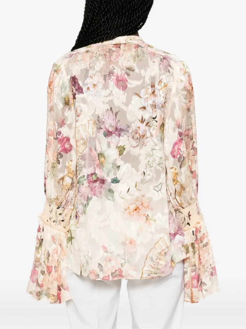 Alternative view of Bluza Camilla Floral-Print Jacquard bej