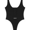 Body Versace Logo-Embroidered Bodysuit negru