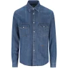 Camasa Jacob Cohen Embroidered Denim albastru