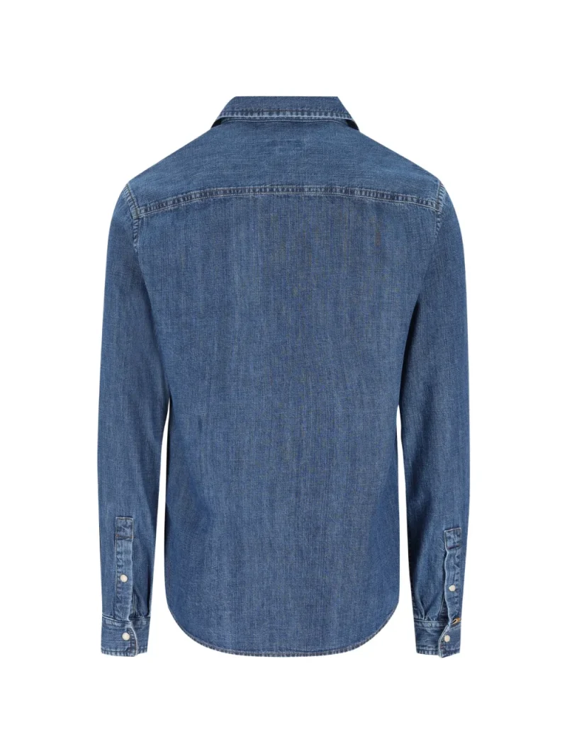 Alternative view of Camasa Jacob Cohen Embroidered Denim albastru