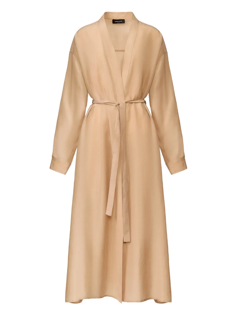 Camasa maxi Fabiana Filippi Belted bej