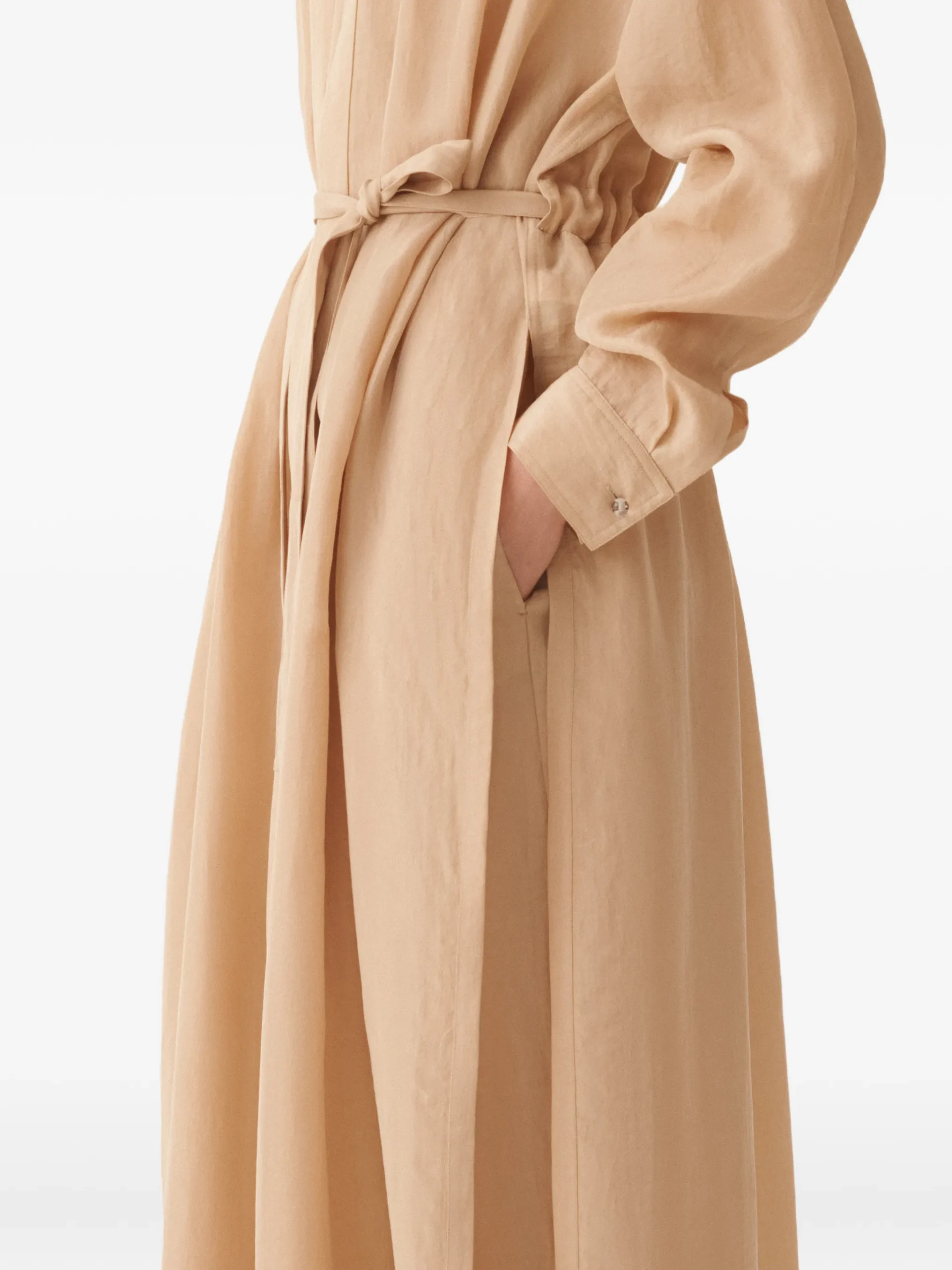 Camasa maxi Fabiana Filippi Belted bej - imagine 5