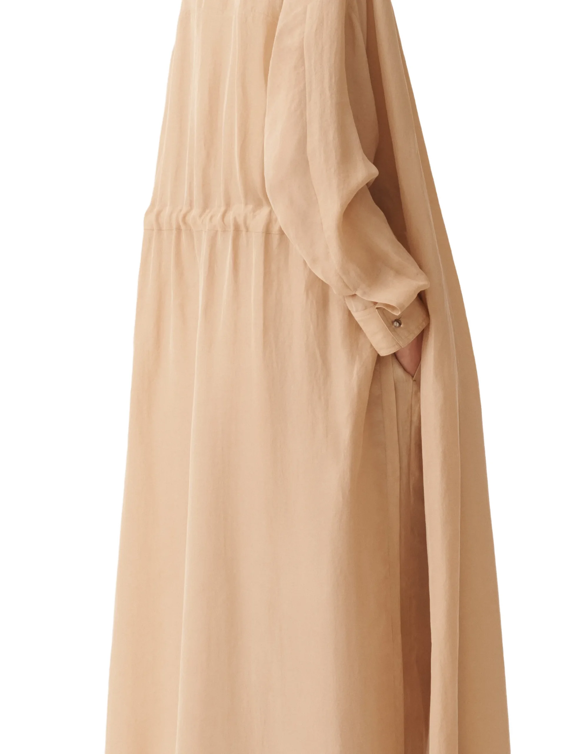 Camasa maxi Fabiana Filippi Belted bej - imagine 3