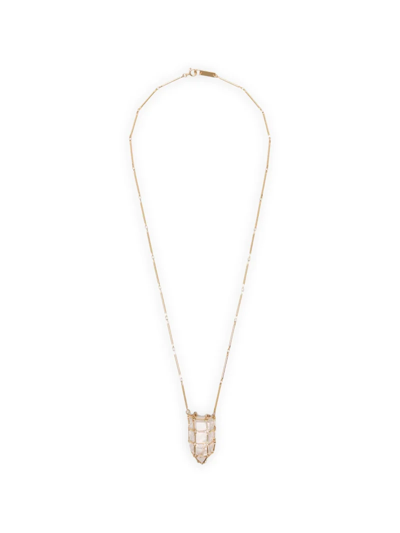 Colier Isabel Marant Rock Crystal Pendant auriu